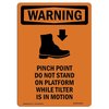 Signmission OSHA WARNING Sign, Pinch Point Do Not W/ Symbol, 18in X 12in Aluminum, 12" W, 18" L, Portrait OS-WS-A-1218-V-13416